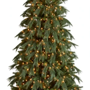 7.5 ft Claradon Pine Christmas Tree - Pre-Lit Clear Lights