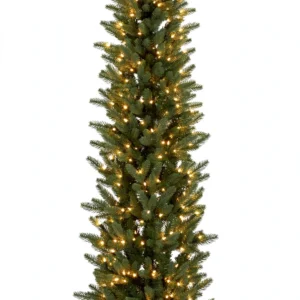 7.5 ft Slim Geneva Fir Christmas Tree - Pre-Lit Clear Lights
